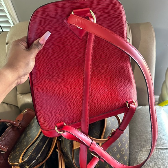 Red Epi Backpack gently used, no smells, no stains, sturdy straps. - Picture 7 of 9